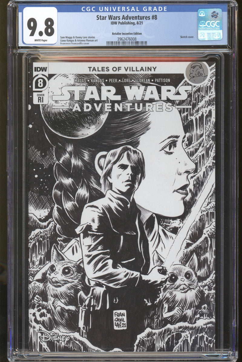 スター・ウォーズ・アドベンチャーズ #8 CGC 9.8 8/21 IDW パブリッシング リテイラーインセンティブ版