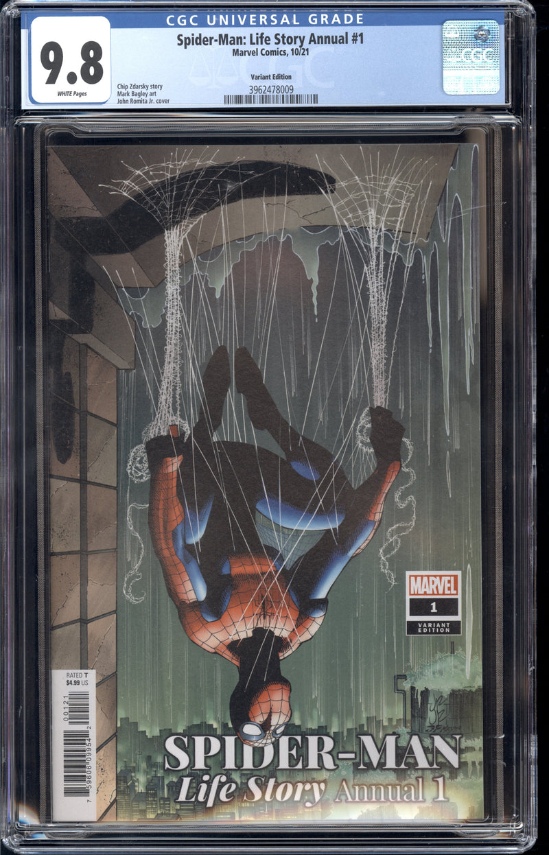 SPIDER-MAN: LIFE STORY ANNUAL #1 CGC 9.8 JOHN ROMITA JR. COVER