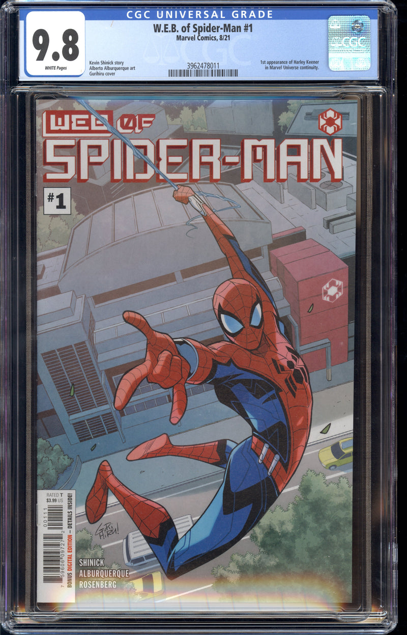 W.E.B. OF SPIDER-MAN #1 CGC 9.8 GURIHIRU COVER