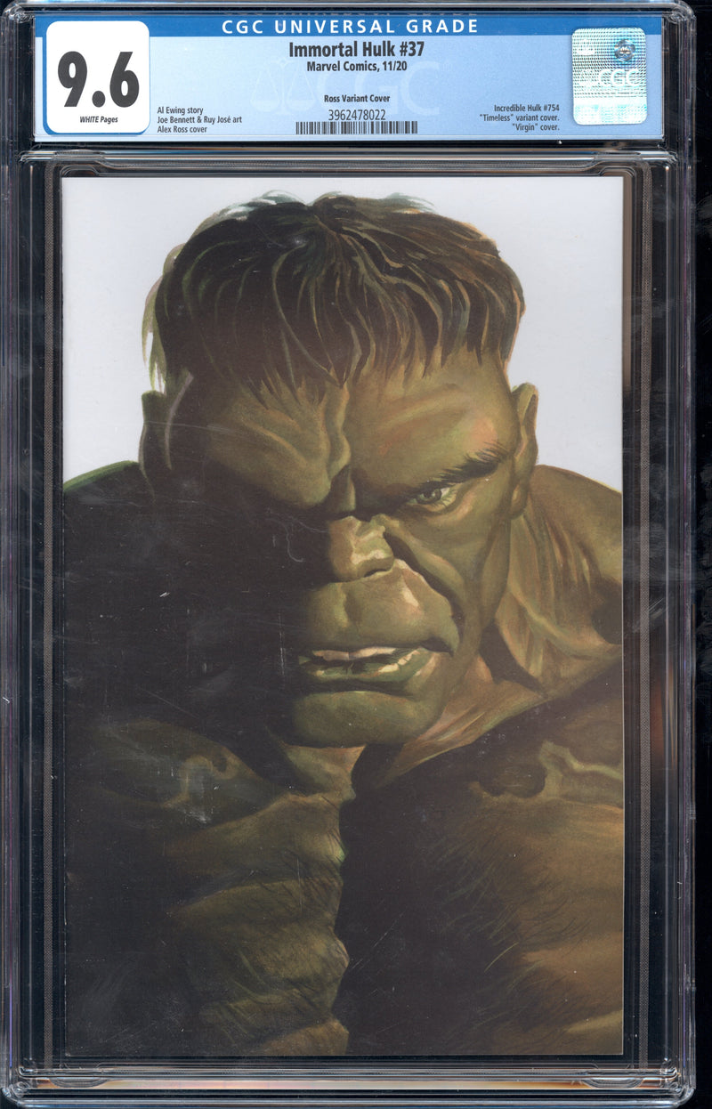 IMMORTAL HULK #37 CGC 9.6 ALEX ROSS HULK TIMELESS