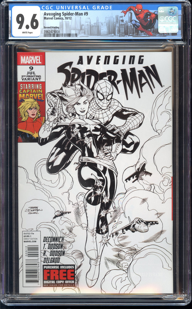 AVENGING SPIDER-MAN #9 CGC 9.6 2ND PRINT 1ST CAROL DANVERS AS CAPTAIN MARVEL