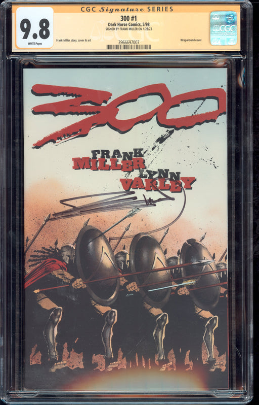 300 #1 - #5 Set CGC SS 9.8 Signed by Frank Miller