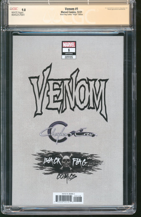 Venom #1 Black Flag Comics ""Virgin"" Edition CGC 9.8
