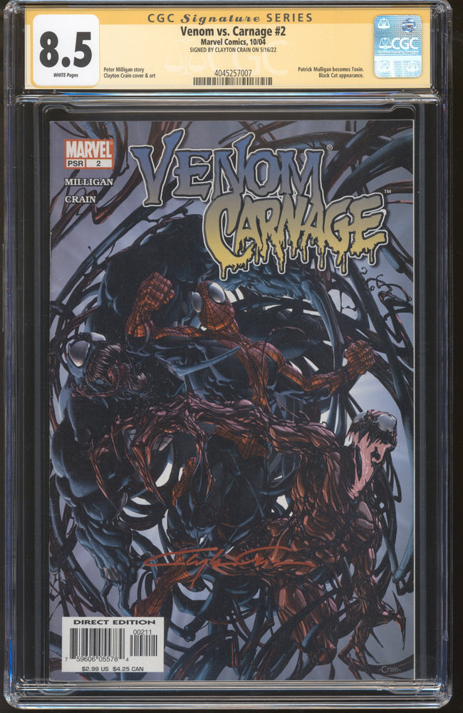 Venom vs. Carnage #2 CGC SS 8.5