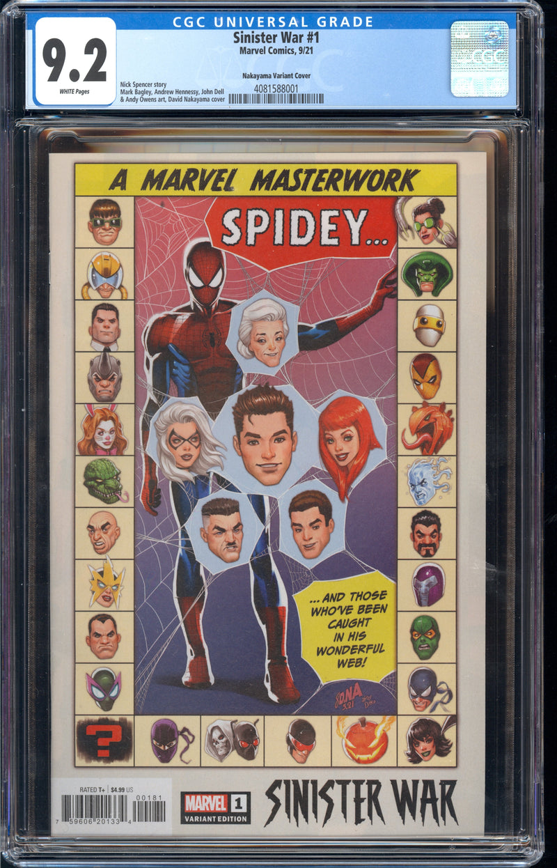 シンイスター・ウォー #1 ナカヤマ バリアント CGC 9.2
