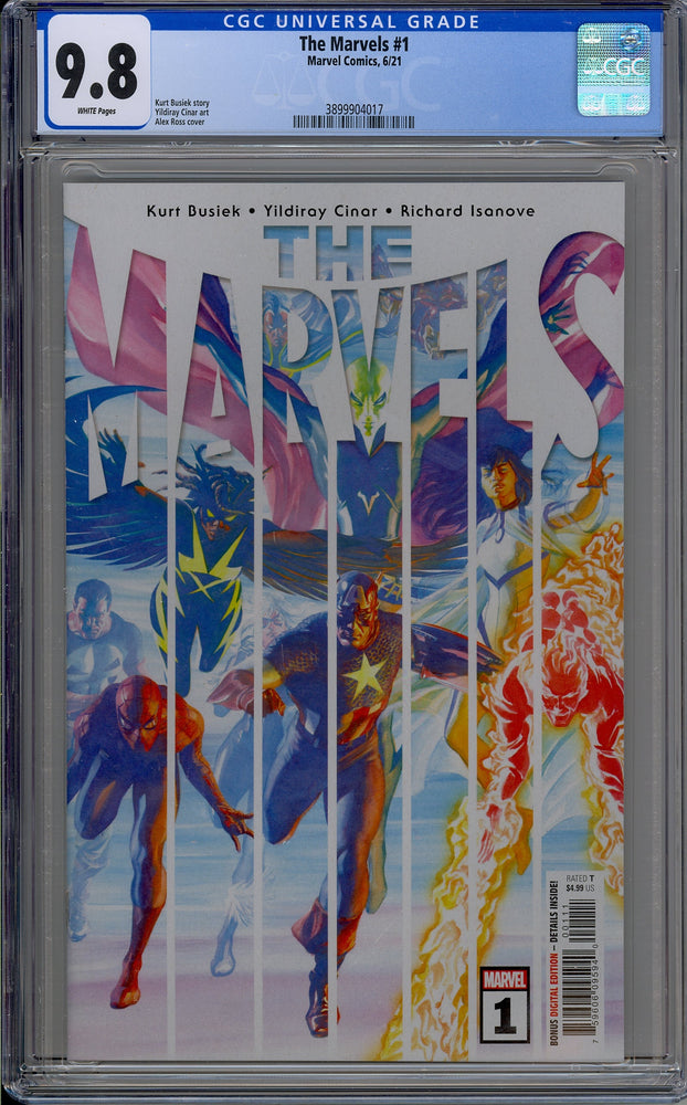 THE MARVELS #1 CGC 9.8 ALEX ROSS VARIANT