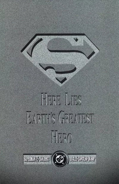 Superman #75 Tombstone Edition