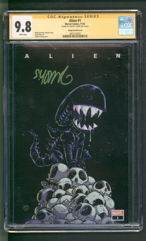 Alien #1 CGC 9.8 Signature Series Skottie Young Exclusive Variant Marvel, 2022