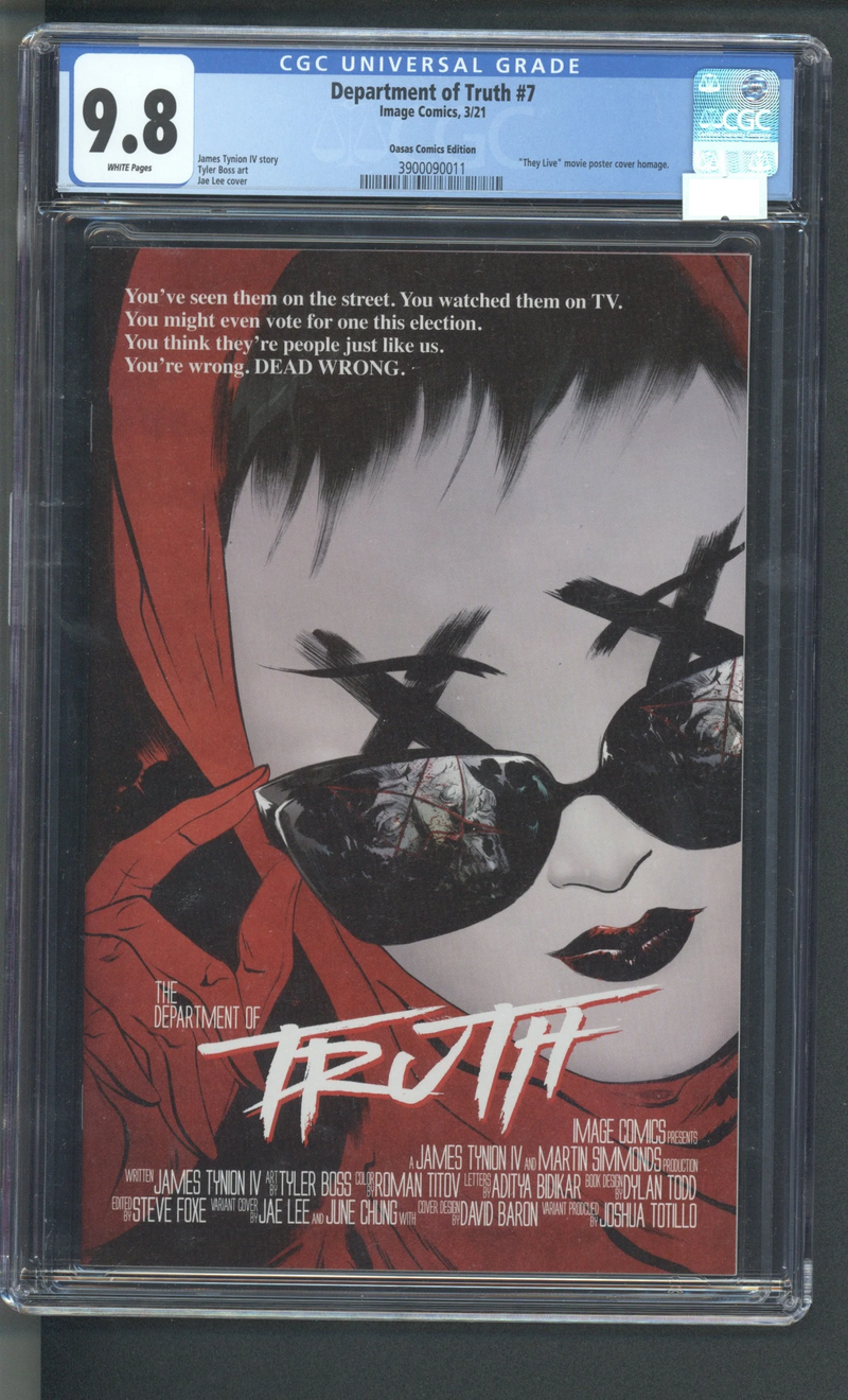 DEPARTMENT OF TRUTH #7 CGC 9.8 JAE LEE COVER