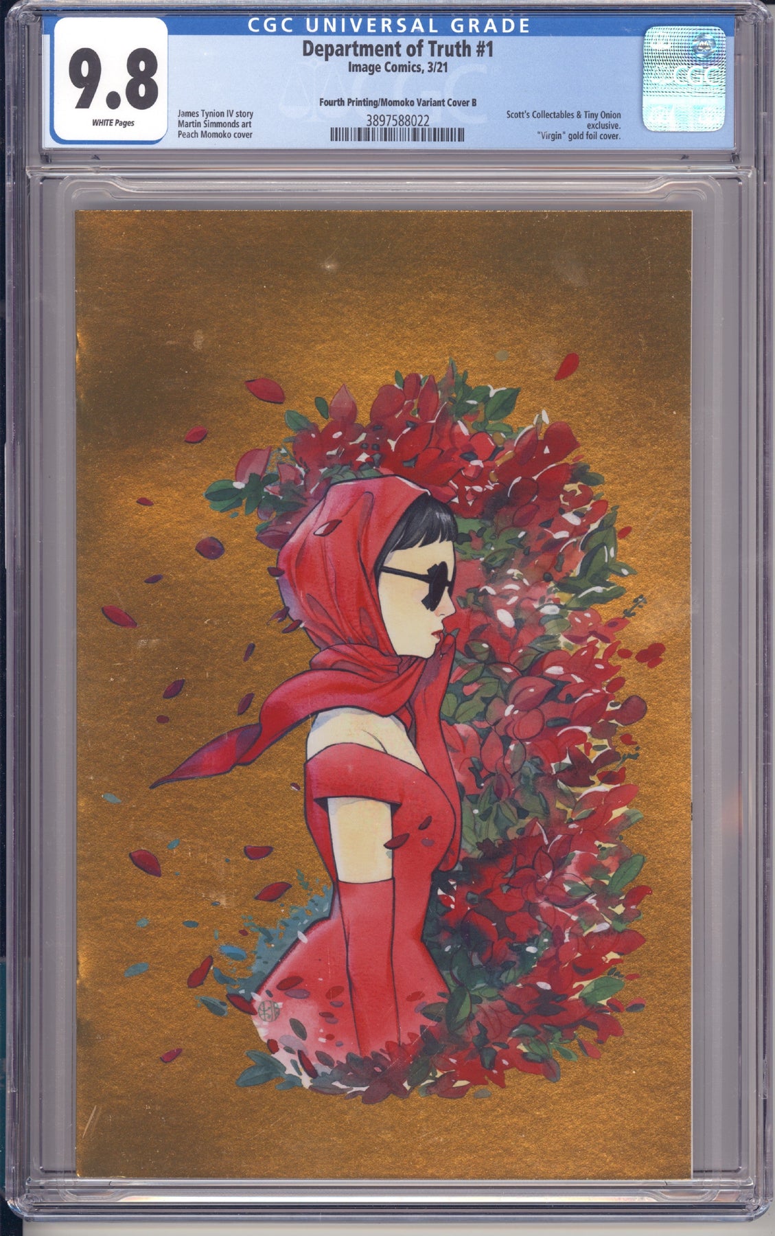 DEPARTMENT OF TRUTH #1 CGC 9.8 4TH PRINT PEACH MOMOKO VIRGIN COVER