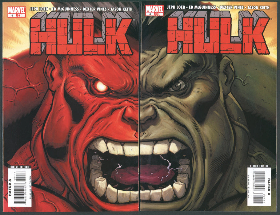 HULK #4 Ed Mcguinness Regular Variant Both Covers 2008