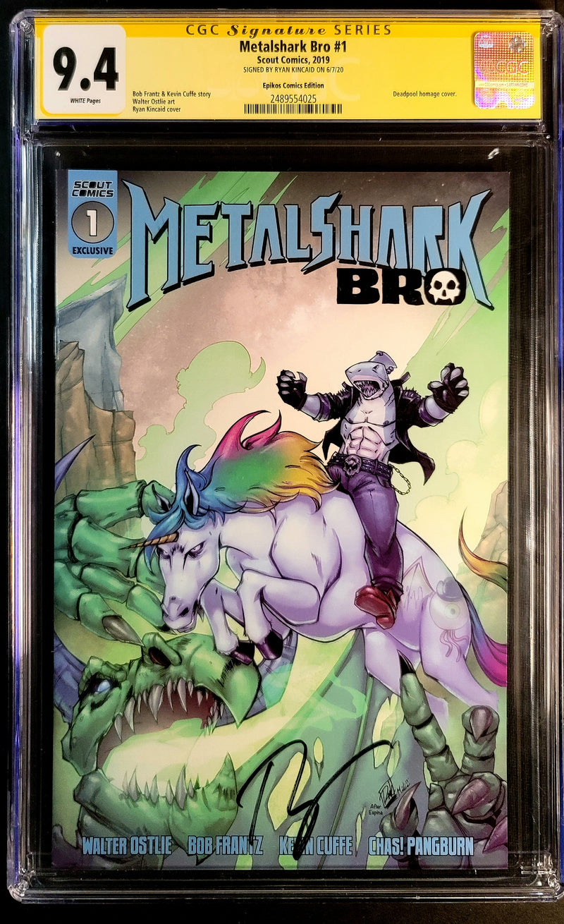 METALSHARK BRO #1 CGC SS 9.4 RYAN KINCAIDカバーアーティストサイン入りバリアント
