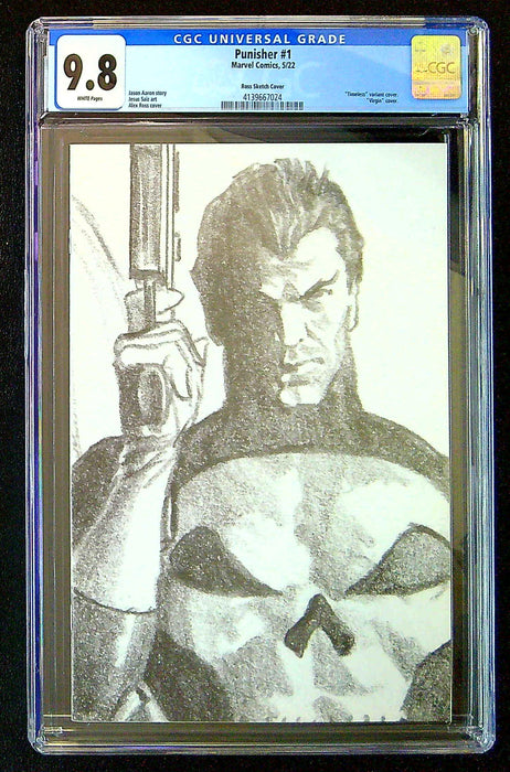PUNISHER #1 CGC 9.8 ALEX ROSS TIMELESS SKETCH VIRGIN CGC 9.6