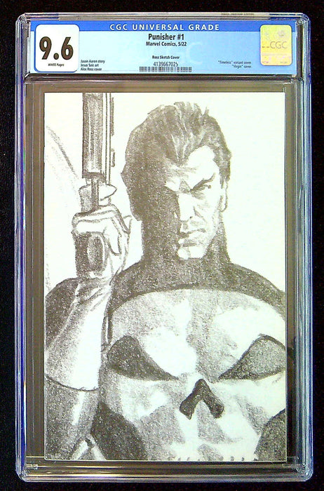 PUNISHER #1 CGC 9.6 ALEX ROSS TIMELESS SKETCH VIRGIN CGC 9.6