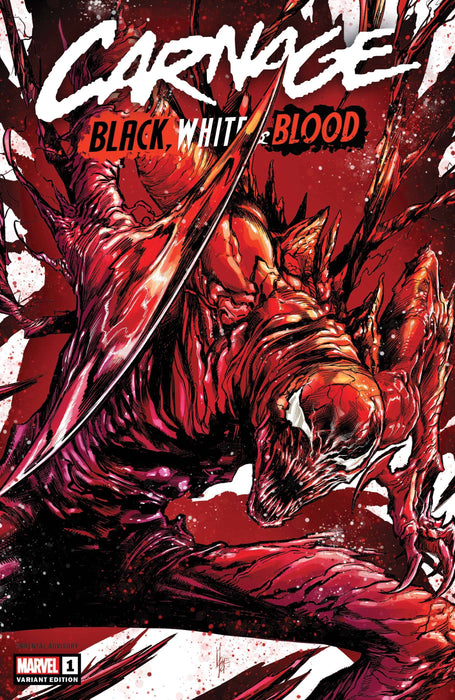 CARNAGE BLACK WHITE AND BLOOD #1 CHECCHETTO VARIANT