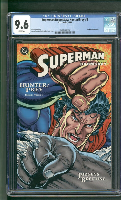 SUPERMAN DOOMSDAY HUNTER PREY #3 CGC 9.6