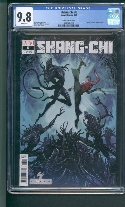SHANG-CHI #5 CGC 9.8 COELLO MARVEL VS ALIEN VARIANT